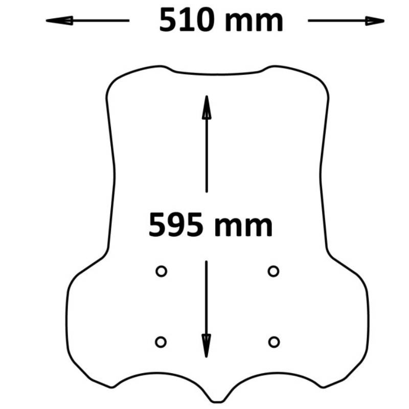 Parabrisas alto guzzi v85tt 19-22 59,5cm